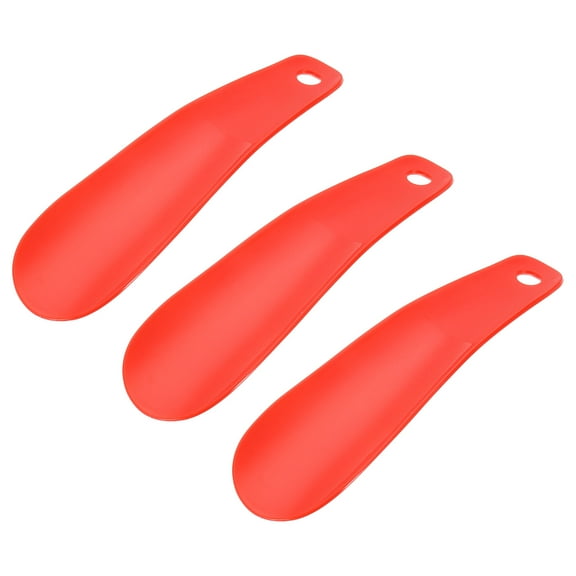 Uxcell 6in Shoe Horn, 3Pcs Plastic Shoe Helper, Red