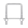 thumbnail image 1 of Unique Bargains Square U-Bolts, 1 Pack 52mm Inner Width 80mm Length M8 W Nuts and Plate, 1 of 5