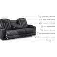 thumbnail image 7 of Signature Design by Ashley Center Point Faux Leather Reclining Sofa in Black, 7 of 7