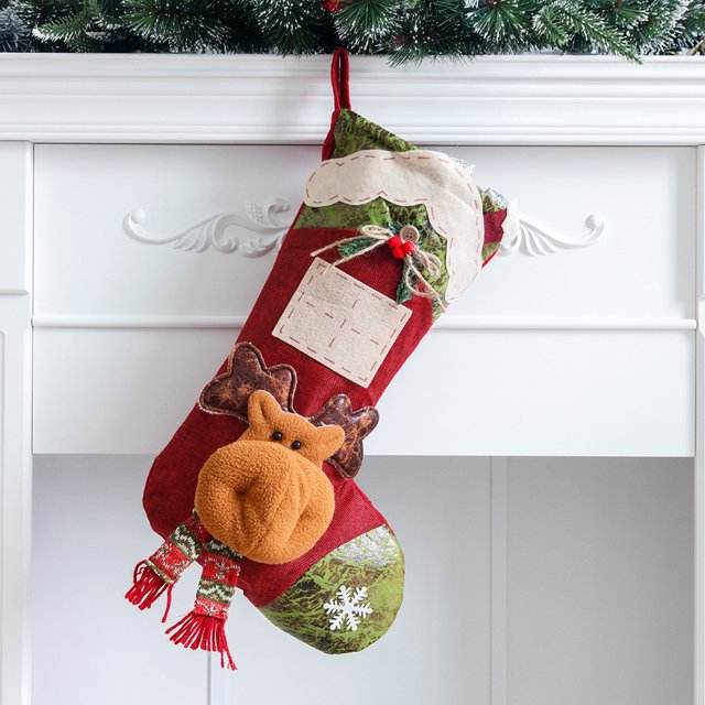 Bolsa de dulces Regalo de Navidad Árbol de Navidad Decoración Medias Navidad Muñeco de nieve Calcetines Decoración Wmkox8yii HFSH2755