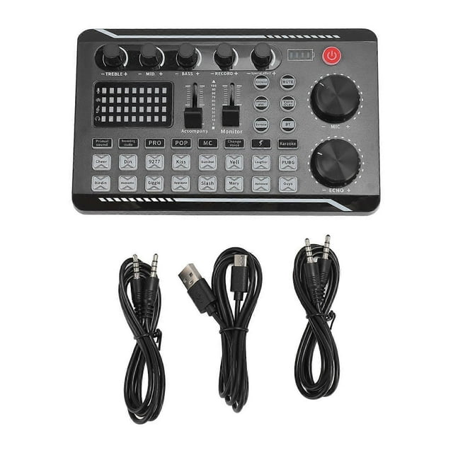 Carte son professionnelle avec réduction intelligente du bruit, effets sonores multiples, changeur de voix, carte son pour téléphone portable et PC