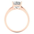 thumbnail image 4 of 2.5 ct Cushion Cut White Sapphire Solitaire 18K Rose Gold Womens Engagement Ring, 4 of 5