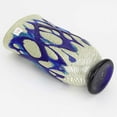 thumbnail image 4 of GlassOfVenice Murano Glass Silver Vase - Blue Web, 4 of 6