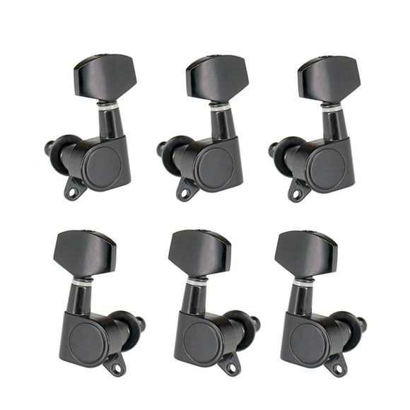 Moobody 6 Pcs Chevilles de Cordes de Guitare Accordeurs Verrouillables 3L3R Chevilles d'Accordage Accordeurs à Cordes Têtes de Machine d'Accordeur de Guitare Électrique Acoustique Boutons 3 Gauche 3 Droite