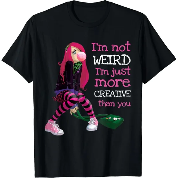Kawaii Anime Girl Clothes Anime Clothing Gothic Girl Funny Tee Cool Unisex T-Shirt up to Size 5XL