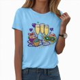 thumbnail image 6 of HCNTES Mardi Gras Shirt for Women Mardi Gras Outfit Carnival Tshirt Fat Tuesday Party Tee New Orleans Party Short Sleeve(Size:XL), 6 of 9