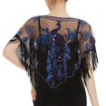 thumbnail image 1 of Robe Châle en Maille à Paillettes à Franges pour Femmes, Élégante avec Perles, 1 of 4