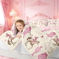 thumbnail image 3 of meiyoeat Retro Western Cowgirl Twin Comforter Sets For Kids, Pink Vintage Cowboy Boots Bedding Set For Girls,Pink Reversible,2pcs, 3 of 7