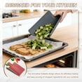 thumbnail image 6 of Uxcell 4 Pcs Foldable Cutting Board, 15" x 8.5" Plastic Folding Cutting Board Chopping Mat Non-Slip for Cooking Camping, Sky Blue, 6 of 7