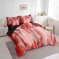thumbnail image 3 of Manfei Red Pink Ombre Bedding Comforter Set 7-Piece for Girls, Watercolor Oil Painting King Bedding Sets, Abstract Gradient Art Bed Sheets, Ultra Soft Bedroom Decor, 3 of 8