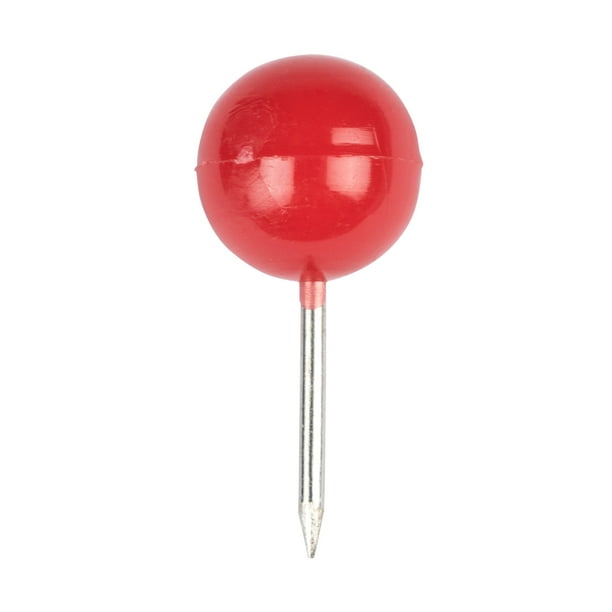 JAM Colorful Push Pins, Round Head Map Thumb Tacks, Red Pushpins, 100/Pack  