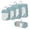 A002- Blue, variant on Packing Cubes Gray 5 Set Compression Travel Luggage Organizer Bags for Suitcase Storage