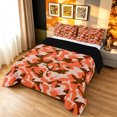 thumbnail image 3 of Manfei Minimalst Camouflage Queen Comforter Set, Countryside Camo Comforter Sets Queen, Coral, Black Reversible, 3pcs, 1 Comforter and 2 Pillowcases, 3 of 7