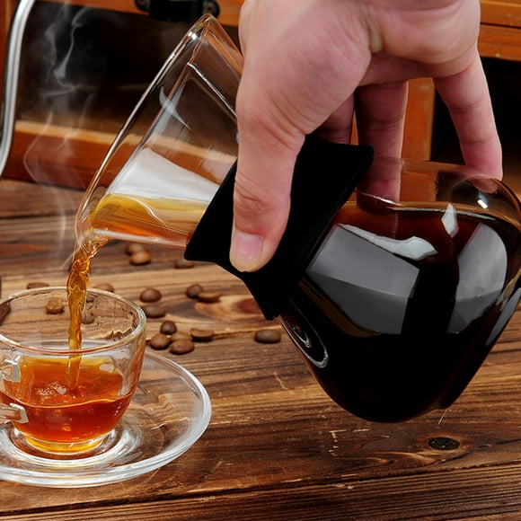 CAFETERA DE VIDRIO CON FILTRO DE ACERO INOXIDABLE, EFECTO DE FILTRO RÁPIDO, Capacidad de 400 ml para cocina casera
