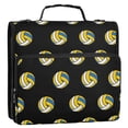 thumbnail image 5 of FORMRS Zipper Binder with Shoulder Strap 2-inch Ring 500 Sheet Capacity File Bag, Black Volleyball Pattern, 5 of 5