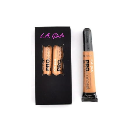 L.A. Girl 3 pcs Pro Coneal HD. High Definiton Concealer 0.25 OZ GC976 Pure Beige, Crease-resistant, opaque coverage in a creamy yet lightweight texture By LA (Best High Coverage Concealer)