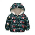 thumbnail image 1 of 1-6Y Toddler Baby Hooded Fleece Lined Down Jacket Christmas Boys Girls Kids Thicken Warm Winter Puffer Coat Outerwear, 1 of 12