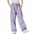 thumbnail image 6 of Rolanko Parachute Pants for Girls Y2K Cargo Trousers with Pockets Harajuku Jogger Pants, 6 of 7