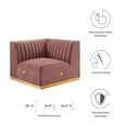thumbnail image 6 of Modular Sofa Corner Chair, Pink Gold, Velvet, French Living Lounge Cafe Lobby Hospitality Restaurant, Modern Contemporary Boutique HB33783, 6 of 6