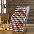 thumbnail image 3 of Manta de Halloween con calabazas naranjas y caramelos de maíz, ultra suave, ligera, para sofá, cama, decoración del hogar, 40 x 50 pulgadas, 3 of 5