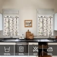 thumbnail image 4 of Pioneer Kitchen Curtains and Valance Set 36 Inch Tier Flower Floral Pattern 3 Pieces Set Dining Room Small Curtain Drapes Cafe Curtains Valance for Home Decor Rod Pocket, 4 of 6
