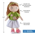 thumbnail image 4 of HABA 12" Soft Baby Doll Hedda with Brown Hair, Blue Eyes & Embroidered Face, Washable Toddler Doll for 18 Months+, 4 of 5