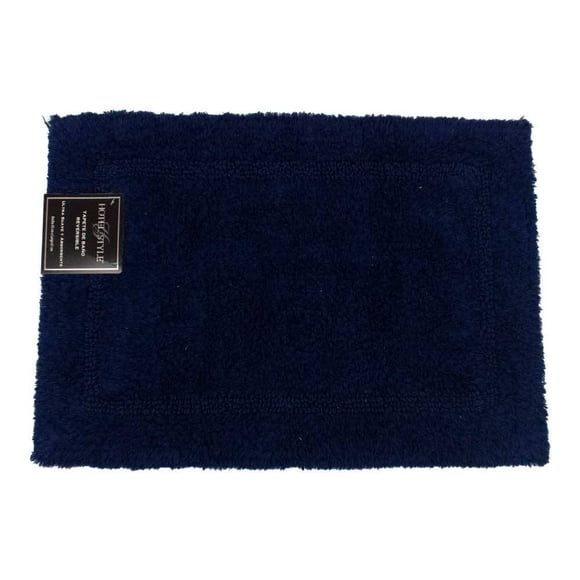 Tapete de Baño Hotel Style 43 x 61 cm Reversible Ultra Suave y Absorbente Color Azul Marino