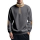 thumbnail image 5 of Sudadera sin capucha para hombre, informal, a la moda, con cuello alto, estampado, cremallera, jersey de manga larga, blusa de poliéster para hombre, 5 of 6
