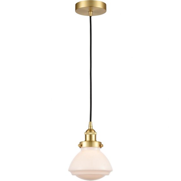 616-1PH-SG-G321 Innovations Lighting Olean - 1 Light Mini Pendant In Industrial Style-7.75 Inches Tall and 6.75 Inches Wide-Satin Gold Finish-Matte