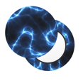 thumbnail image 2 of Balery Blue Lightning Velvet Round Bar Chair Cushion Cover Adjustable, Protects From Scratches And Stains, Soft & Washable Ideal For Wooden And Metal Stools - 13 Inch, 2 of 7