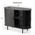 thumbnail image 2 of MARNUR Sideboard Buffet Cabinet 40" Storage Cabinet with 2 Sliding Tambour Doors, Adjustable Shelves for Office Bedroom Hallway Entryway, Black, 2 of 10