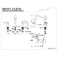 thumbnail image 1 of Kingston Brass Tudor Widespread Lavatory Faucet With Retail Pop-Up, 1 of 1