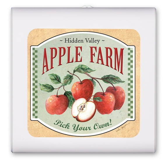 Plug in Dimmable LED Night Light with Dusk to Dawn Auto Sensor, Adjustable Brightness, Warm Light, Auto On/Off Nightlight for Bathroom, Hallway, Nursery, Bedrooms - Apple Farm