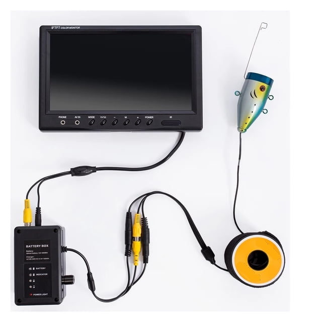Fish Finder 15M DVR HD Video Fishing Underwater Camera Infrared Night Vision 9inch Monitoring ,Easy to Use