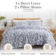 thumbnail image 2 of Southshore Fine Living Vilano Oversized Duvet Cover Set, Khari Blue Duvet Cover, King/California King - Ultra-Soft Microfiber Bedding Set with Zipper Closure - 1 Duvet, 2 Shams, 2 of 9