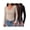Z-black+beige+brown, variant on Zeagoo Women Long Sleeve Basic Tee 3 Pack Fall V Neck Casual T-Shirt Ribbed Slim Fit Tops
