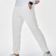 thumbnail image 3 of Pantalones largos para hombre, color liso, con bolsillo, cintura elástica, cordón ajustable, de poliéster, 3 of 8