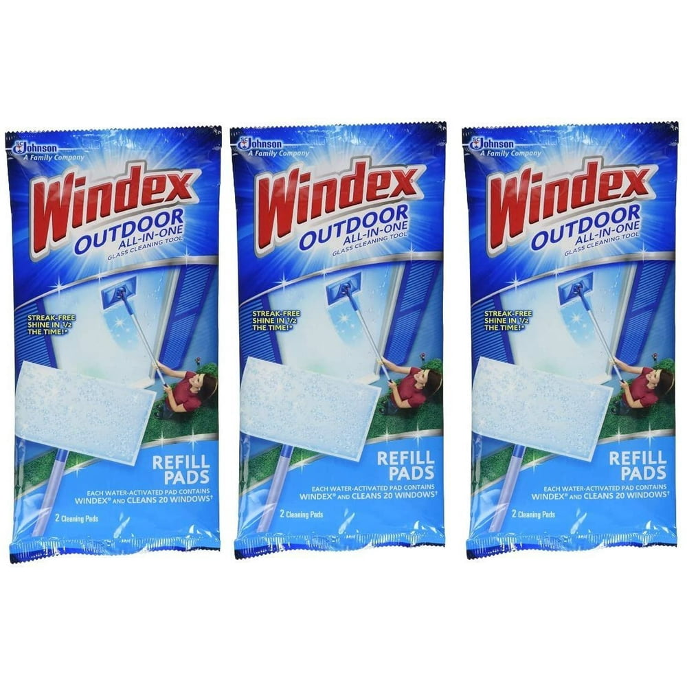 Windex Outdoor AllinOne Pads Refill 2 Ct 3 Pack