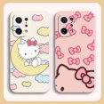 thumbnail image 5 of Case For OPPO FIND X6 X3 REALME X7 X50 RENO 2 4Z 4 6 Lite 5Z 5F 4G 5G PRO Liquid Silicone Case Cute Hello K-Kitty Cat, 5 of 5
