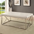 thumbnail image 3 of Furniture of America Motto Contemporary Faux Leather Tufted Bench in Black, 3 of 5