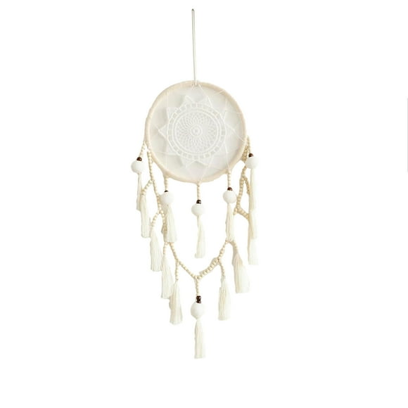 White White Lace Dreamcatcher Wall Hanging With Wool Tassels Bohemian Home Décor Wedding Decoration Diy Craft Mobile Pendant #tUQG9