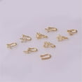 thumbnail image 4 of Opvise Nose Piercing Clip Eye-catching U Shape Copper Cubic Zirconia Multi-style Shiny Ear Cuffs Nose Stud for Daily Wear, 4 of 8