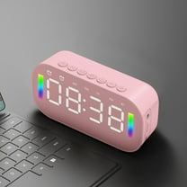 Hwkond Bluetooth Speaker Waterproof Wireless Bluetooth Speaker With FM Radio Mini Portable Card Mirror LED Night Lights Alarm Clock Sound Alarm Clock Settings For All Phone Gifts For Children