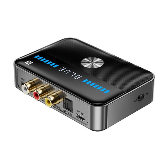 Transmisor Receptor Adaptador de Audio Pantalla LED V5.3 3.5mm AUX RCA Adaptador AUX para TV Tablet Home Theatre PC
