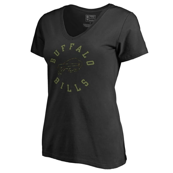 Women's Black Buffalo Bills Camo Collection Liberty V-Neck T-Shirt