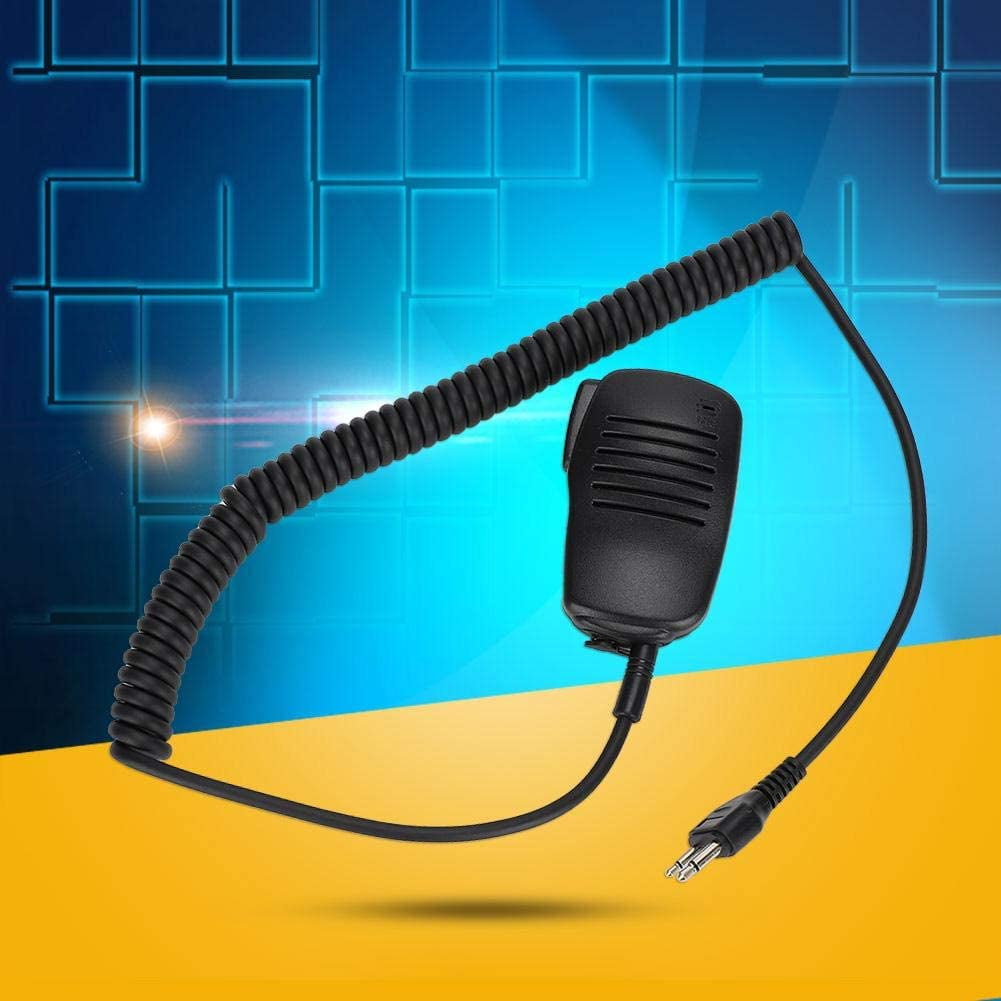 WYJ Speaker Mic Walkie Talkie Handheld Speaker Mic for ICOM for Cobra for Maxon for Midland for Vertex for Uniden etc, Shoulder Microphone with 360 Degree Rotatable Clip & 3.5mm EarpieceJack-0614