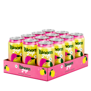 Bloom Nutrition Pop Prebiotic Soda, Raspberry Lemonade, 12 fl oz, 12 Pack