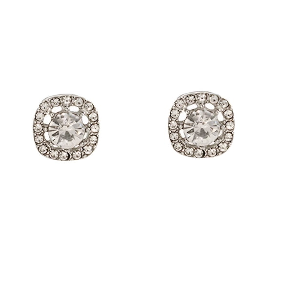 DESIGNICE 2026 New 2Pcs Stud Earrings,Square Micropaved Earrings,Zircon Full Glitter Earrings