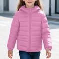 thumbnail image 2 of yillto Winter Puffer Jacket for Kids Girls Lightweight Full Zipper Long Sleeve Hooded Jacket Trendy Toddler Kids Coat, 2 of 7