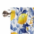 thumbnail image 5 of Tier Curtains 45 Inches Long, Summer Lemon Window Treatment Curtain Drapes, Watercolor Yellow Blue Garden Floral Small Curtain Drapes for Bathroom Laundry Room, 27.5"x45", 2 Panels, 5 of 7